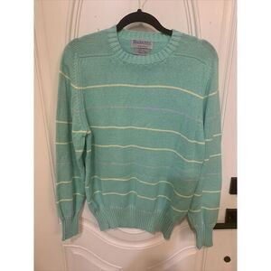 Vintage 80's men's sz L Findochty By Bay Street Sweater  Green  Preppy fisherman